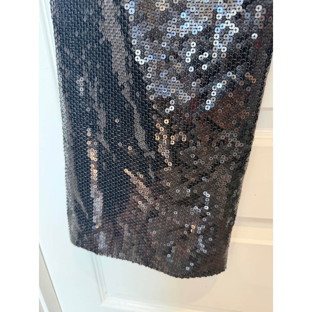 White House Black Market Legacy Black Sequin Wide Leg Pants Size 4R New - Picture 5 of 7